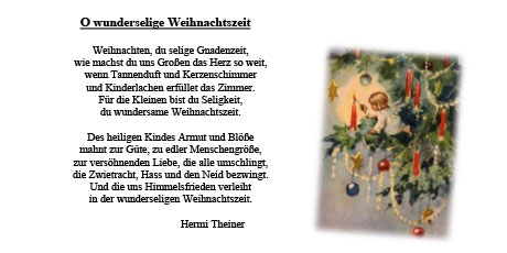 Oh wunderschöne Weihnachtszeit