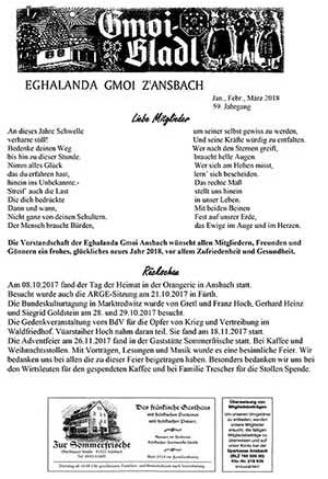 Ansbach Egerländer Gmoibladl 01 02 03 2018